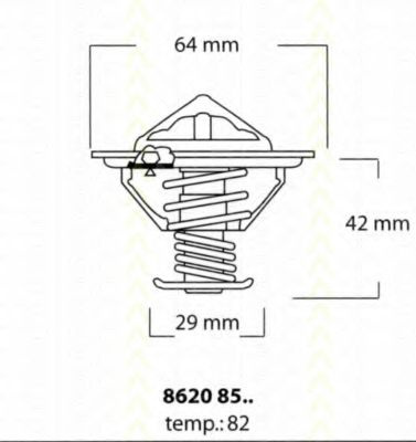 Termostat HYUNDAI TRAJET (FO) (2000 - 2008) TRISCAN 8620 8582