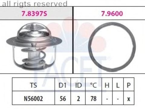 Termostat lichid racire 7 8397 FACET