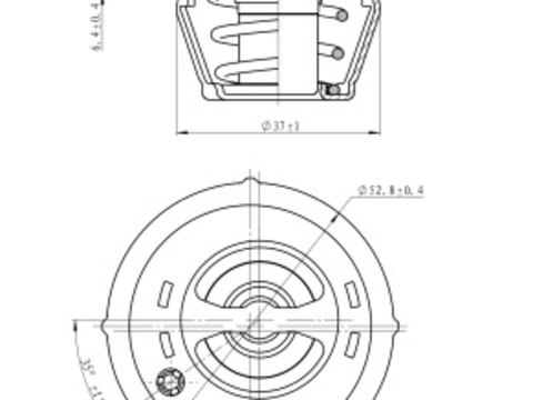 Termostat lichid racire 725182 NRF pentru Ford Focus