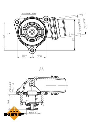 Termostat lichid racire 725222 NRF pentru Bmw Seria 3 Bmw Seria 1