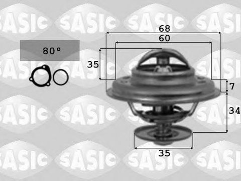 Termostat,lichid racire AUDI 500 (43, C2) - SASIC 9000067