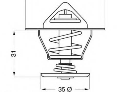 Termostat,lichid racire AUDI A4 (8EC, B7) (2004 - 2008) WAHLER 4264.87D