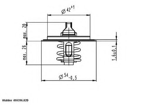 Termostat,lichid racire AUDI A4 Allroad (8KH, B8) (2009 - 2020) WAHLER 410396.82D