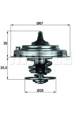 Termostat,lichid racire AUDI A8 limuzina (4D2, 4D8), VW PASSAT limuzina (3B2), AUDI A6 limuzina (4B2, C5) - BEHR TX 34 82D