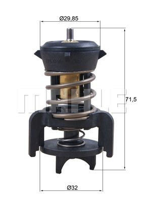 Termostat lichid racire # Audi Q3 2018 2019 2020 2021 2022 2023 2024 2025 # TX 251 94D # MAHLE
