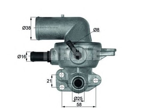 Termostat lichid racire CHRYSLER 88C VOYAGER IV 2,5CRD1X USZCZELKA - Cod intern: W20166221 - LIVRARE DIN STOC in 24 ore!!!