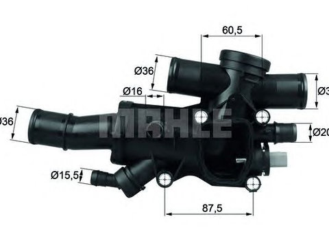 Termostat lichid racire CITROEN 83C 2,0HDI - Cod intern: W20166203 - LIVRARE DIN STOC in 24 ore!!!