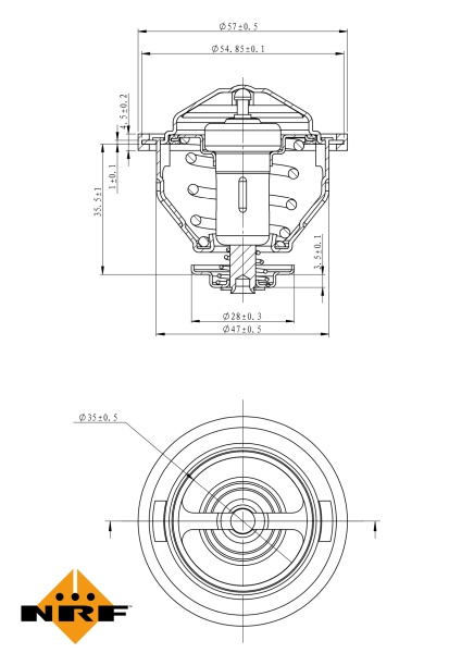 TERMOSTAT LICHID RACIRE ~ CITROEN XSARA Break (N2) 1.8 D 2.0 HDi 109 2.0 HDI 90 1.9 D 109cp 58cp 68cp 70cp 75cp 90cp 1997 1998 1999 2000 2001 2002 2003 2004 2005 ~ NRF 725140 ~ NRF