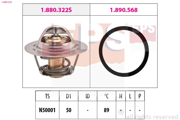 Termostat,lichid racire EPS 1.880.322 la DACIA SOL