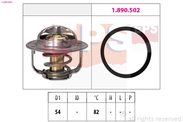 Termostat,lichid racire EPS 1.880.800 se potriveste la CHEVROLET CAPTIVA (C100, C140) 2011 2012 2013 2014 2015 2016