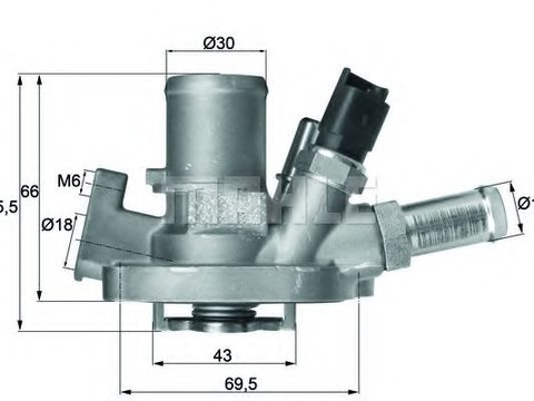 Termostat,lichid racire FIAT 500X (334) (2014 - 2016) MAHLE ORIGINAL TI 151 80 piesa NOUA