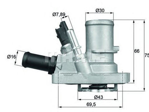 Termostat lichid racire FIAT 88C 1,4 - Cod intern: W20166224 - LIVRARE DIN STOC in 24 ore!!!