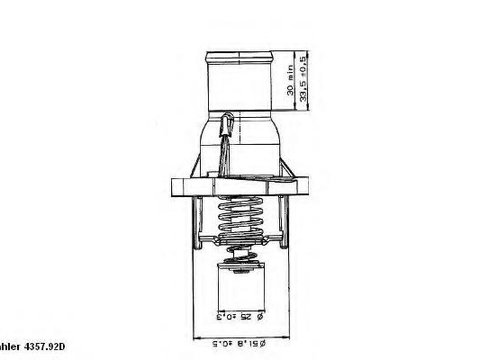 Termostat,lichid racire FIAT STILO (192), OPEL MERIVA, FIAT STILO Multi Wagon (192) - WAHLER 4357.92D