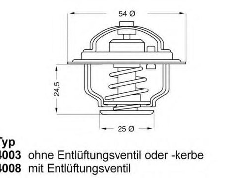 Termostat,lichid racire FIAT SUPERBRAVO, FIAT 131 Familiare/Panorama, FIAT CROMA (154) - WAHLER 4008.79D