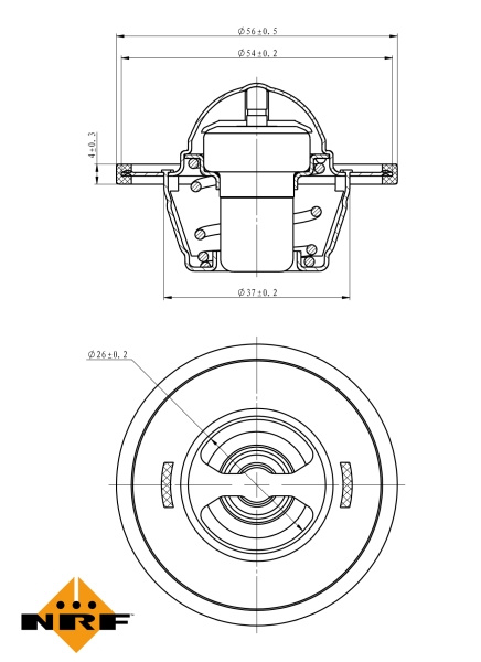 TERMOSTAT LICHID RACIRE ~ FORD ESCORT V Turnier (ANL) 1.3 60cp 1991 1992 1993 1994 1995 ~ NRF 725016 ~ NRF