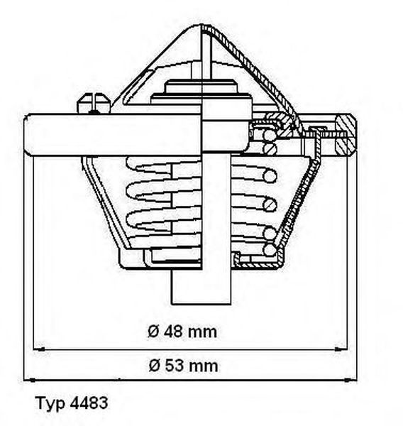 Termostat lichid racire FORD FIESTA VI Van WAHLER WH 4483.82D