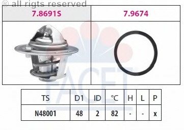 Termostat lichid racire # Ford Fusion 2002 2003 2004 2005 2006 2007 2008 2009 2010 2011 2012 # 7 8691 # FACET