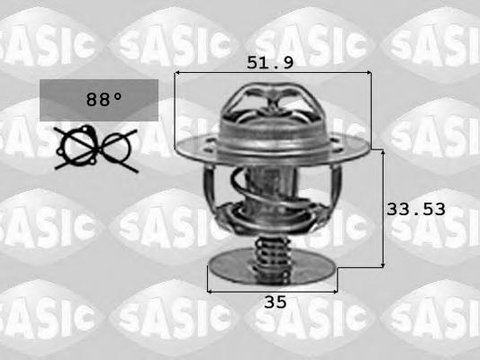 Termostat,lichid racire FORD SIERRA hatchback (GBC, GBG), FORD SIERRA (GBG, GB4), FORD SIERRA combi (BNG) - SASIC 9000719