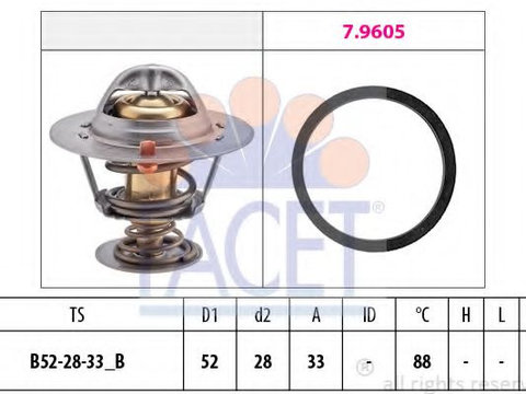 Termostat,lichid racire FORD TRANSIT platou / sasiu (FM_ _, FN_ _) (2000 - 2006) FACET 7.8412