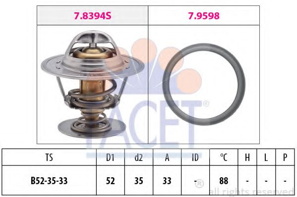 Termostat,lichid racire FORD TRANSIT Van (E_ _) (1994 - 2000) FACET 7.8394