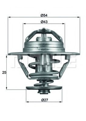 Termostat,lichid racire IVECO DAILY III platou / sasiu (1999 - 2006) MAHLE ORIGINAL TX 93 83D