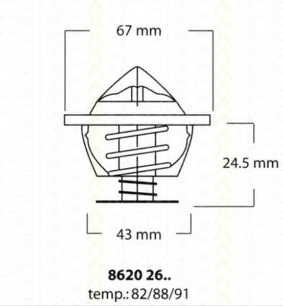 Termostat lichid racire JEEP GRAND CHEROKEE I ZJ TRISCAN 86202682
