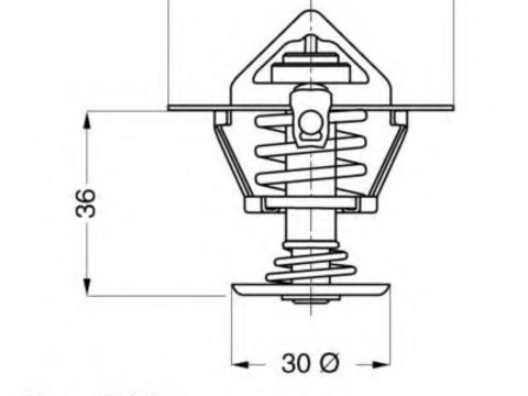 Termostat,lichid racire LANCIA DEDRA (835), LANCIA DELTA (831AB0), LANCIA DELTA Mk II (836) - WAHLER 3159.82D