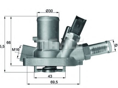 Termostat,lichid racire LANCIA DELTA III (844) (2008 - 2014) MAHLE ORIGINAL TI 147 80 piesa NOUA