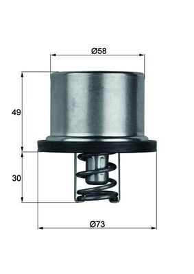 Termostat,lichid racire MAHLE THD179 la masina BMW 5 (E60) 2004 2005 2006 2007 2008 2009