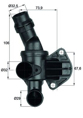 Termostat,lichid racire MAHLE TI 6 80 pentru VW GOLF VI (5K1) 2009-2013