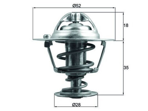 Termostat,lichid racire MAHLE TX 184 78D