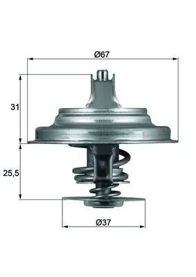 Termostat lichid racire MAHLE VW GOLF IV (1J1) 1997-2005 - TX 25 80D