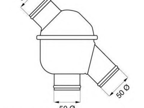 Termostat,lichid racire MAN S, MAN L 2000, MAN M 90 - WAHLER 410864.79D0