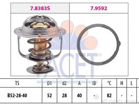 Termostat lichid racire MAZDA 3 BK FACET FA 7.8383