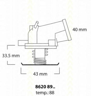 Termostat,lichid racire MERCEDES-BENZ COUPE (C124), MERCEDES-BENZ limuzina (W124), MERCEDES-BENZ KOMBI Break (S124) - TRISCAN 8620 8988