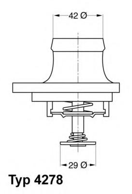 Termostat,lichid racire MERCEDES-BENZ limuzina (W124), MERCEDES-BENZ SL (R129), MERCEDES-BENZ CL-CLASS cupe (C140) - WAHLER 4278.80D