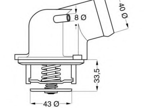 Termostat,lichid racire MERCEDES CLK Cabriolet (A208) (1998 - 2002) WAHLER 4275.87D piesa NOUA