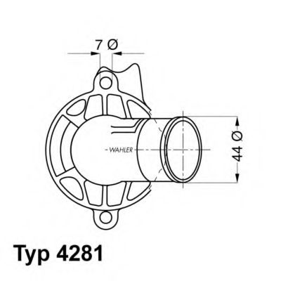 Termostat,lichid racire MERCEDES CLK Cabriolet (A208) (1998 - 2002) WAHLER 4281.87D piesa NOUA