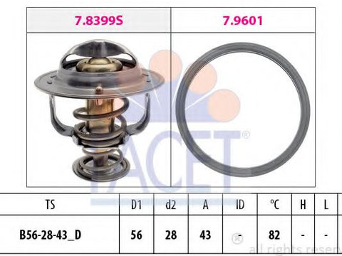 Termostat,lichid racire MITSUBISHI GRANDIS (NA_W) (2003 - 2016) FACET 7.8404