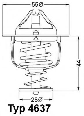 Termostat,lichid racire MITSUBISHI LIBERO V (CB/D_A), MITSUBISHI SHOGUN II (V3_W, V2_W, V4_W), MITSUBISHI Canter - WAHLER 4637.76D