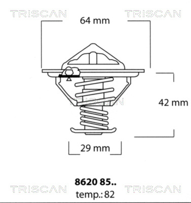 Termostat lichid racire # Nissan Primera 2002 2003 2004 2005 2006 2007 # 8620 8582 # TRISCAN