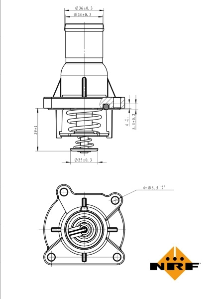 Termostat lichid racire NRF OPEL MERIVA 