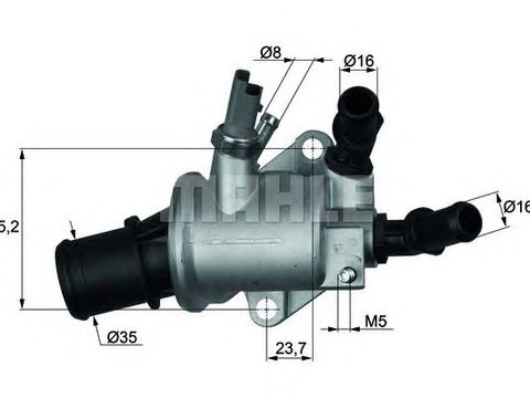 Termostat lichid racire OPEL 88C 1,9CDTI1X USZCZELKA - Cod intern: W20166223 - LIVRARE DIN STOC in 24 ore!!!