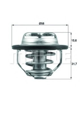 Termostat,lichid racire OPEL SIGNUM (2003 - 2016) MAHLE ORIGINAL TX 122 82