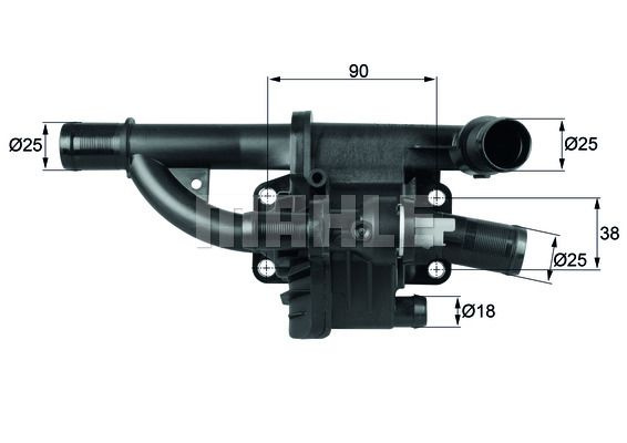 Termostat lichid racire # Peugeot Partner 2009 2010 2011 2012 2013 2014 2015 2016 2017 2018 2019 2020 2021 2022 2023 2024 2025 # TH 40 83 # MAHLE