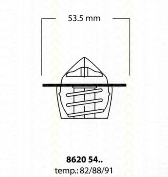Termostat lichid racire RENAULT CLIO I B C57 5 357 TRISCAN 86205488