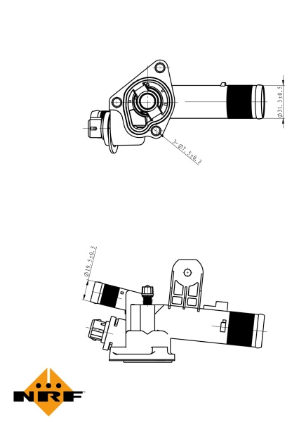 TERMOSTAT LICHID RACIRE ~ RENAULT CLIO III Grandto