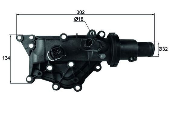 TERMOSTAT LICHID RACIRE ~ RENAULT MEGANE II Estate (KM0/1_) 1.6 16V 1.6 LPG 16V 105cp 112cp 2005 2006 2007 2008 2009 ~ TH 60 89 ~ MAHLE