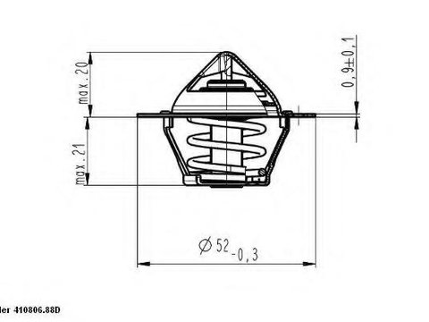 Termostat,lichid racire ROVER 75 limuzina (RJ), ROVER 75 Tourer (RJ), MG MG ZT limuzina - WAHLER 410806.88D