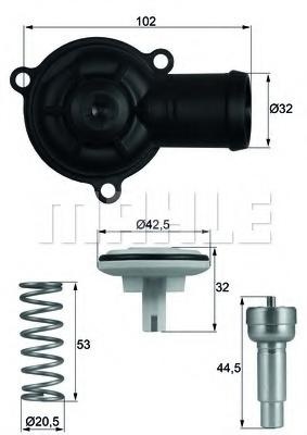 Termostat,lichid racire SKODA FABIA (6Y2), SKODA FABIA Combi (6Y5), SKODA FABIA limuzina (6Y3) - BEHR TI 220 87D